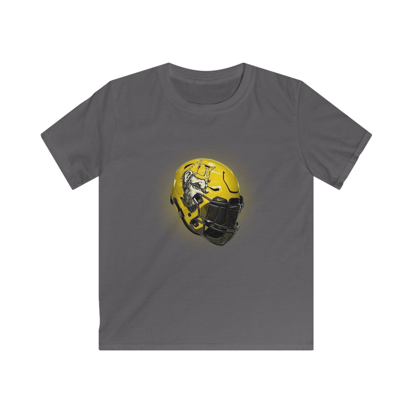 Football Helmet Kids Softstyle Tee