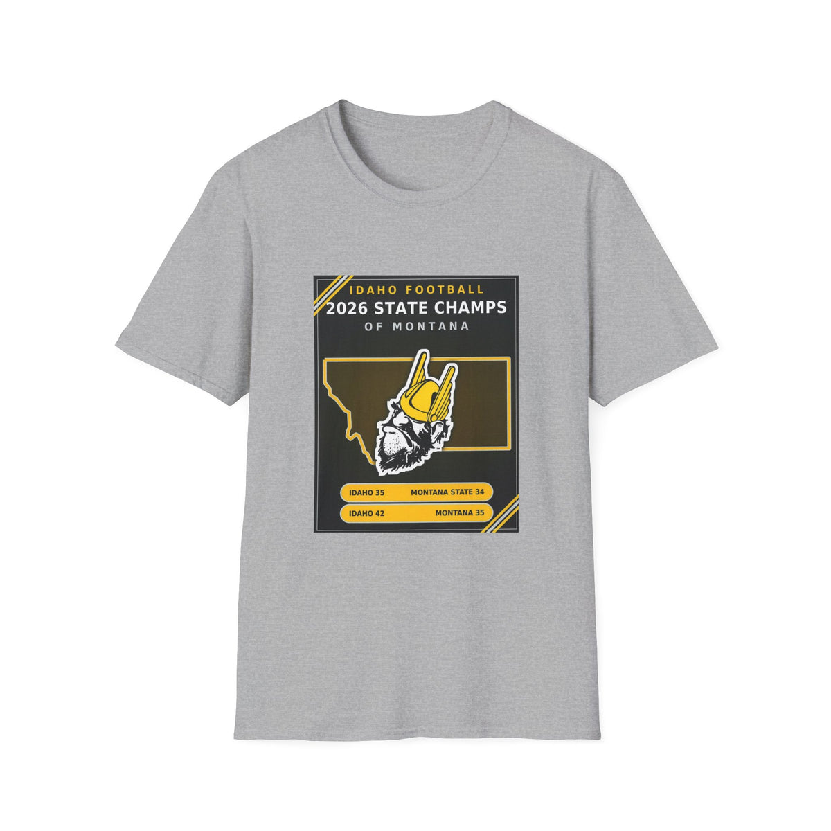Idaho Football 2026 State Champs of Montana T-Shirt | Idaho Vandals Victory Tee