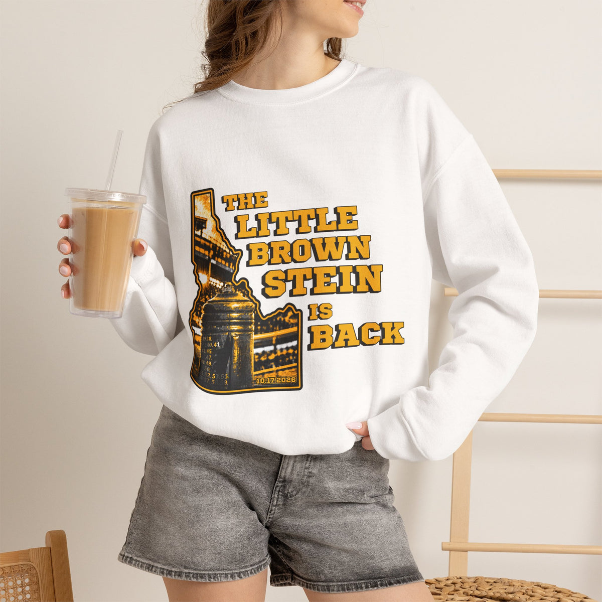 The Little Brown Stein Is Back Crewneck Sweatshirt | Idaho Vandals Football Rivalry Game Day Apparel