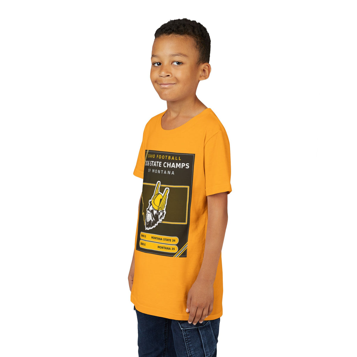 Idaho Football 2026 State Champs of Montana Youth T-Shirt | Idaho Vandals Victory Tee for Kids