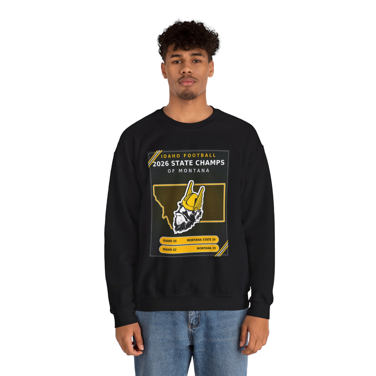 Idaho Football 2026 State Champs of Montana Sweatshirt | Idaho Vandals Victory Crewneck