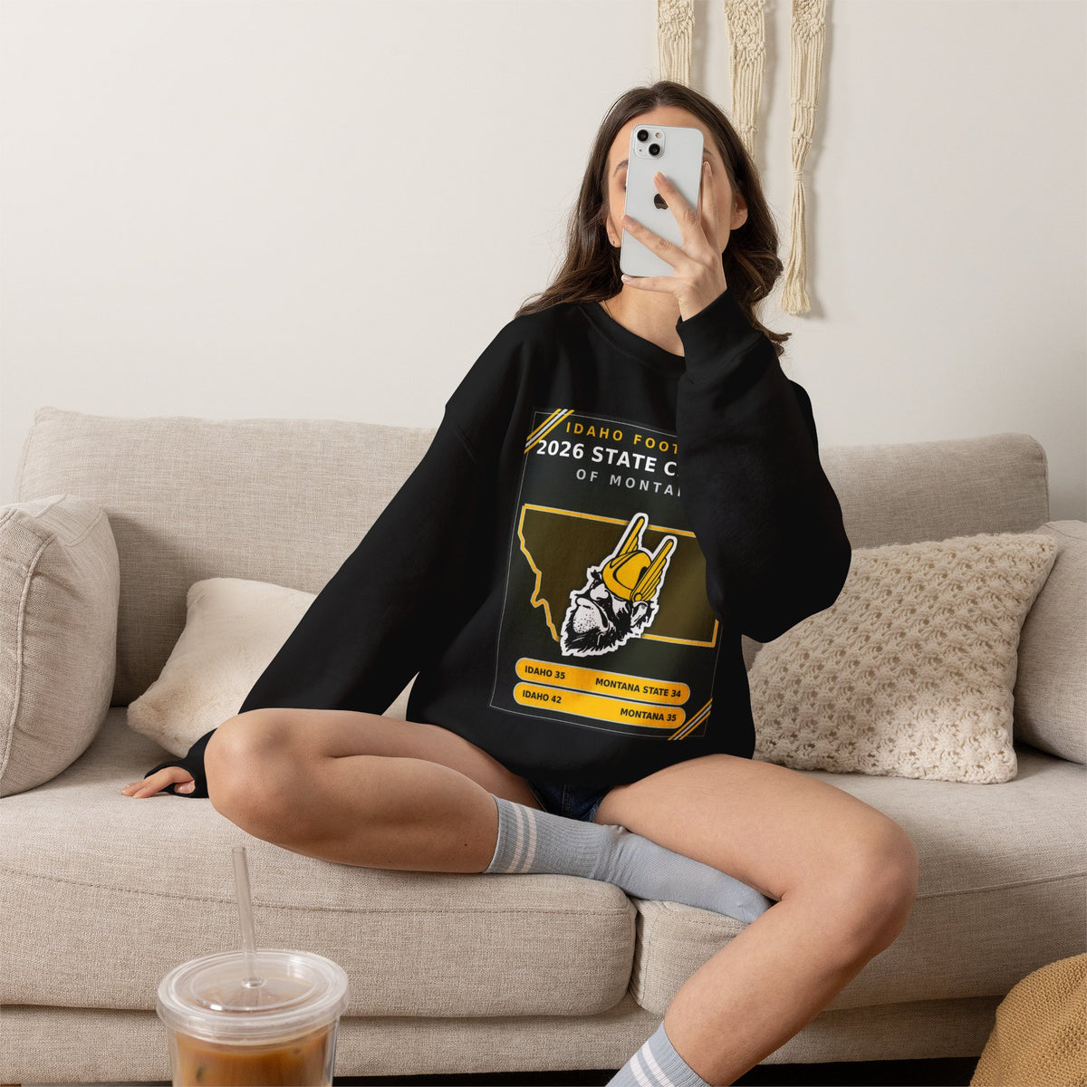 Idaho Football 2026 State Champs of Montana Sweatshirt | Idaho Vandals Victory Crewneck