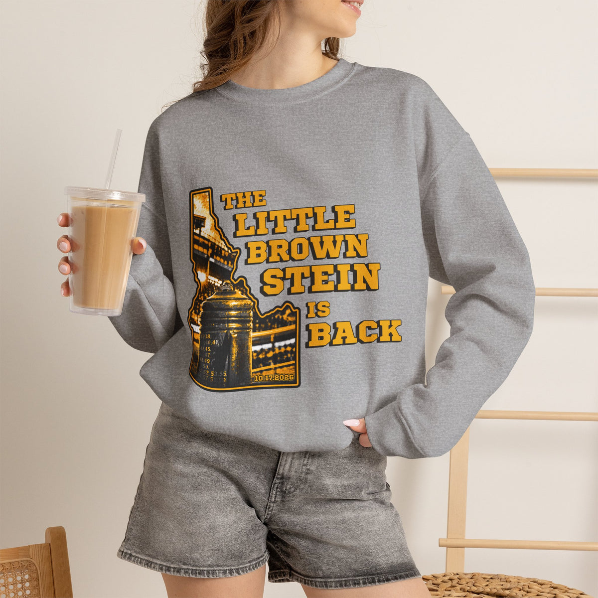The Little Brown Stein Is Back Crewneck Sweatshirt | Idaho Vandals Football Rivalry Game Day Apparel