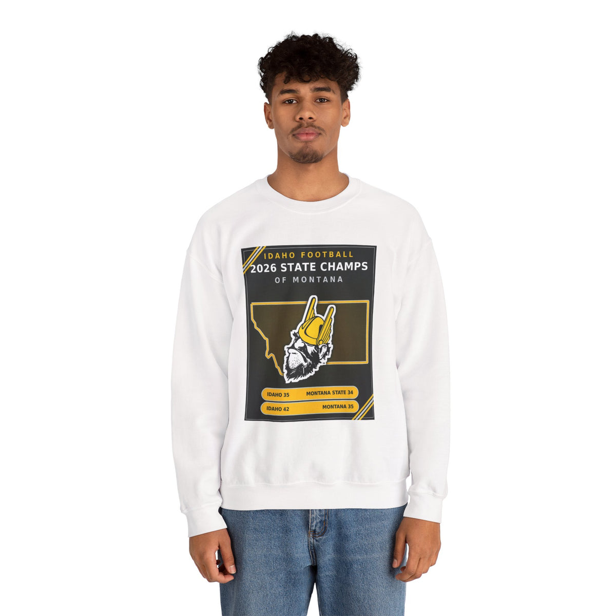 Idaho Football 2026 State Champs of Montana Sweatshirt | Idaho Vandals Victory Crewneck