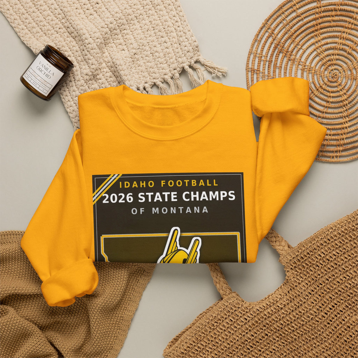 Idaho Football 2026 State Champs of Montana Sweatshirt | Idaho Vandals Victory Crewneck