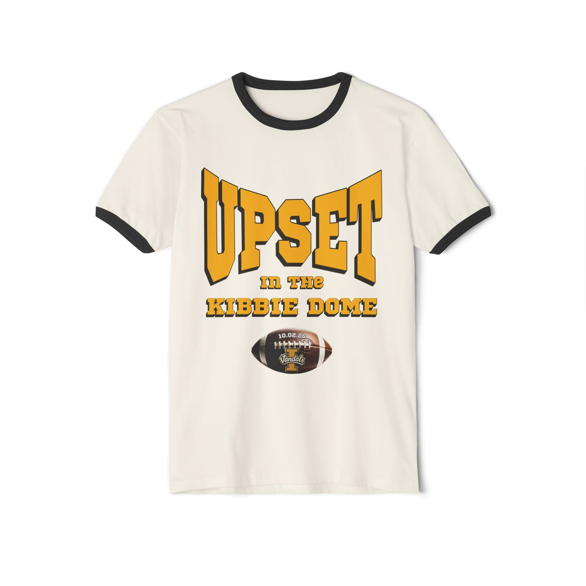 Upset in the Kibbie Dome Ringer T-Shirt | Idaho Vandals Football