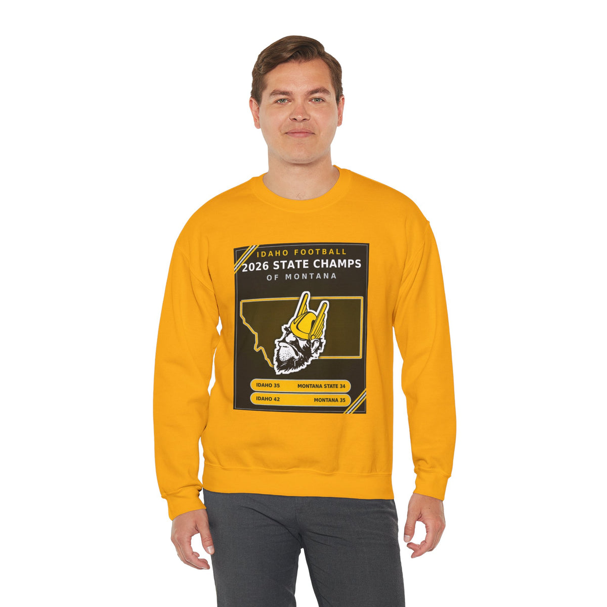 Idaho Football 2026 State Champs of Montana Sweatshirt | Idaho Vandals Victory Crewneck