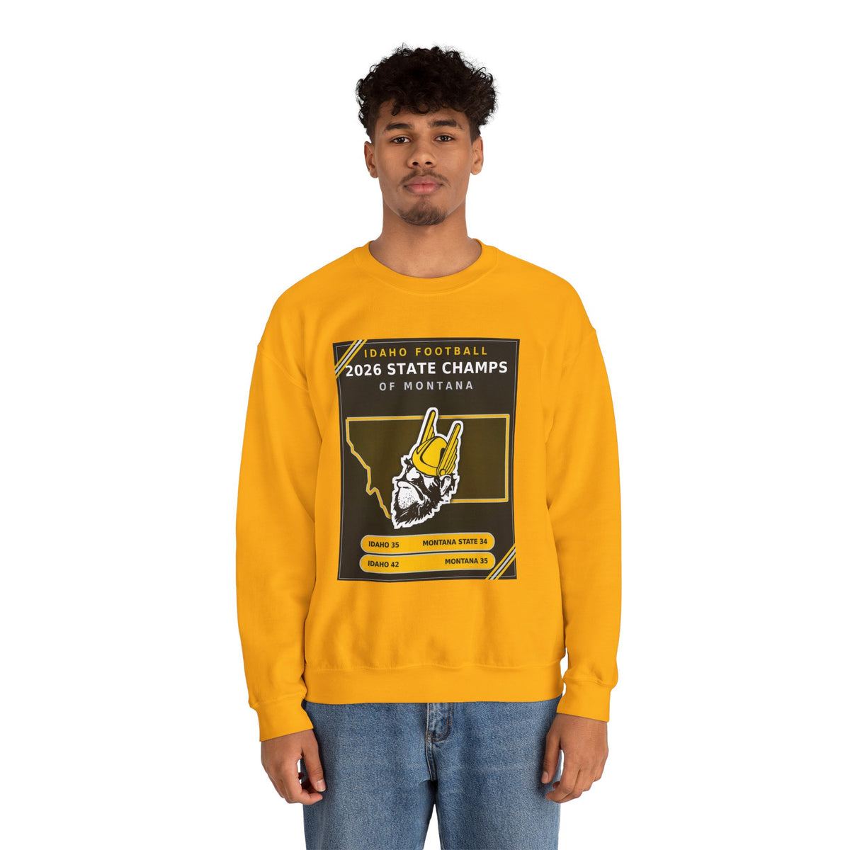 Idaho Football 2026 State Champs of Montana Sweatshirt | Idaho Vandals Victory Crewneck