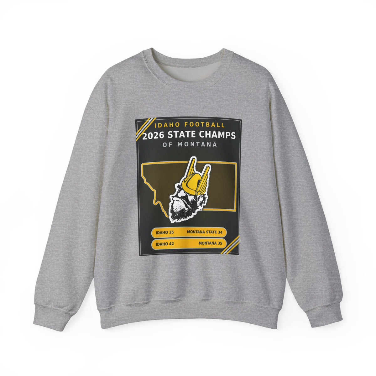 Idaho Football 2026 State Champs of Montana Sweatshirt | Idaho Vandals Victory Crewneck