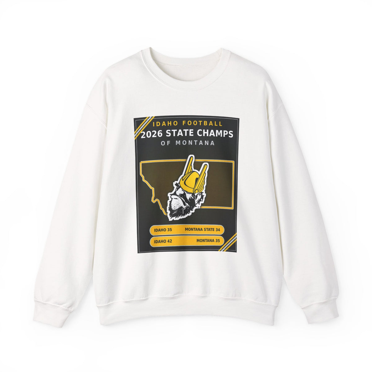 Idaho Football 2026 State Champs of Montana Sweatshirt | Idaho Vandals Victory Crewneck