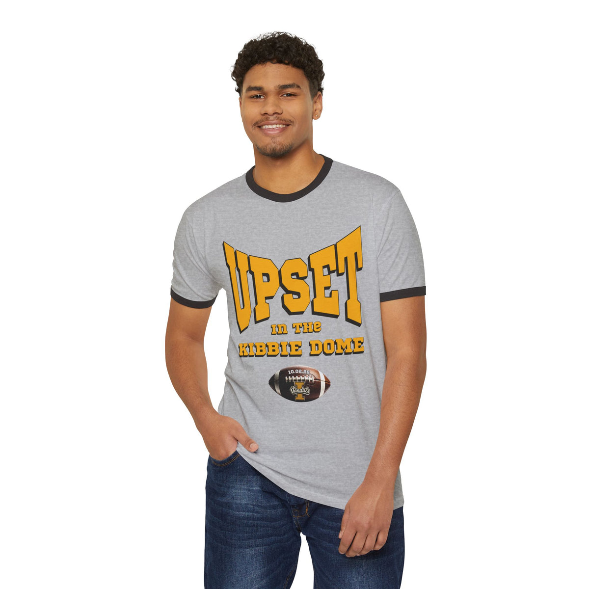 Upset in the Kibbie Dome Ringer T-Shirt | Idaho Vandals Football
