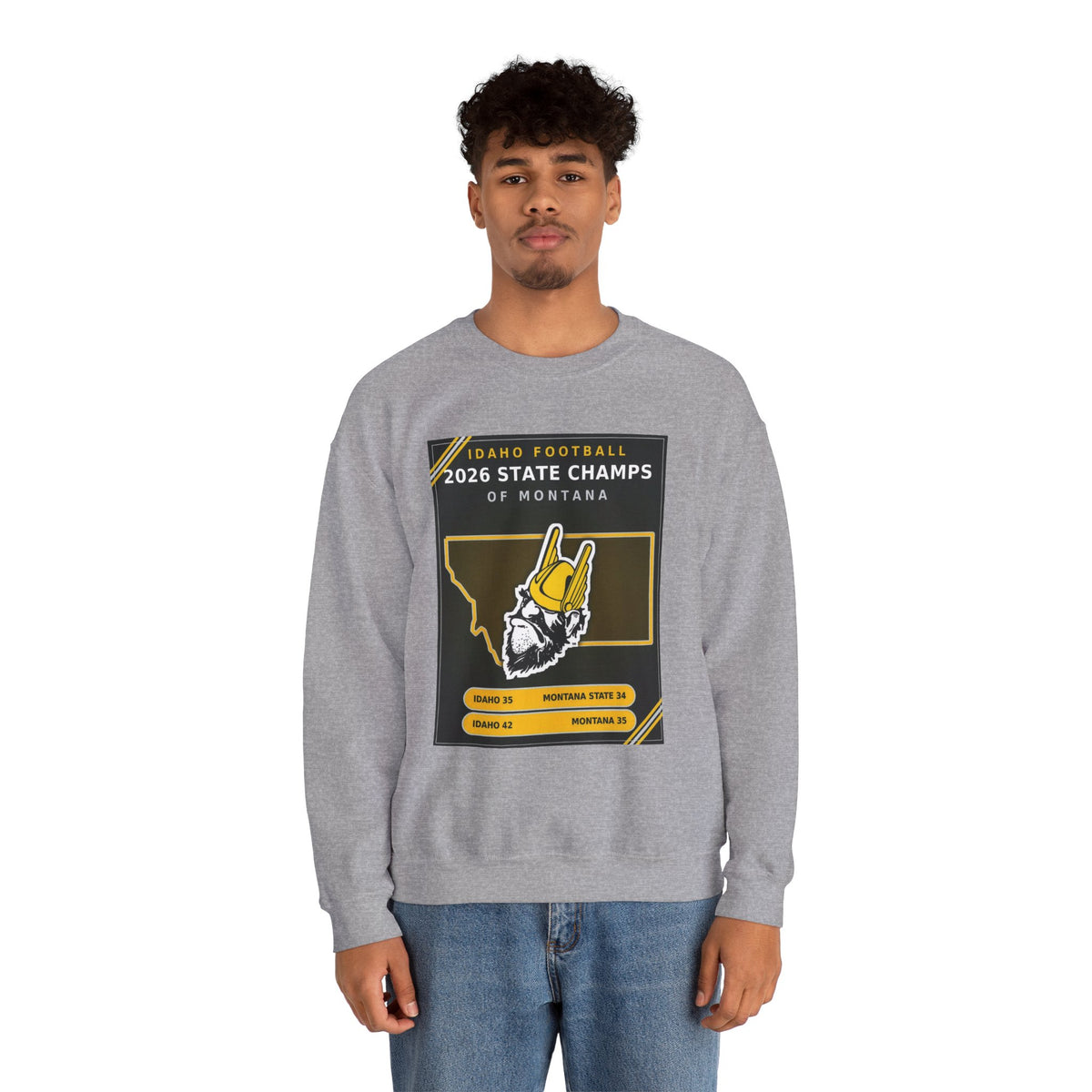 Idaho Football 2026 State Champs of Montana Sweatshirt | Idaho Vandals Victory Crewneck