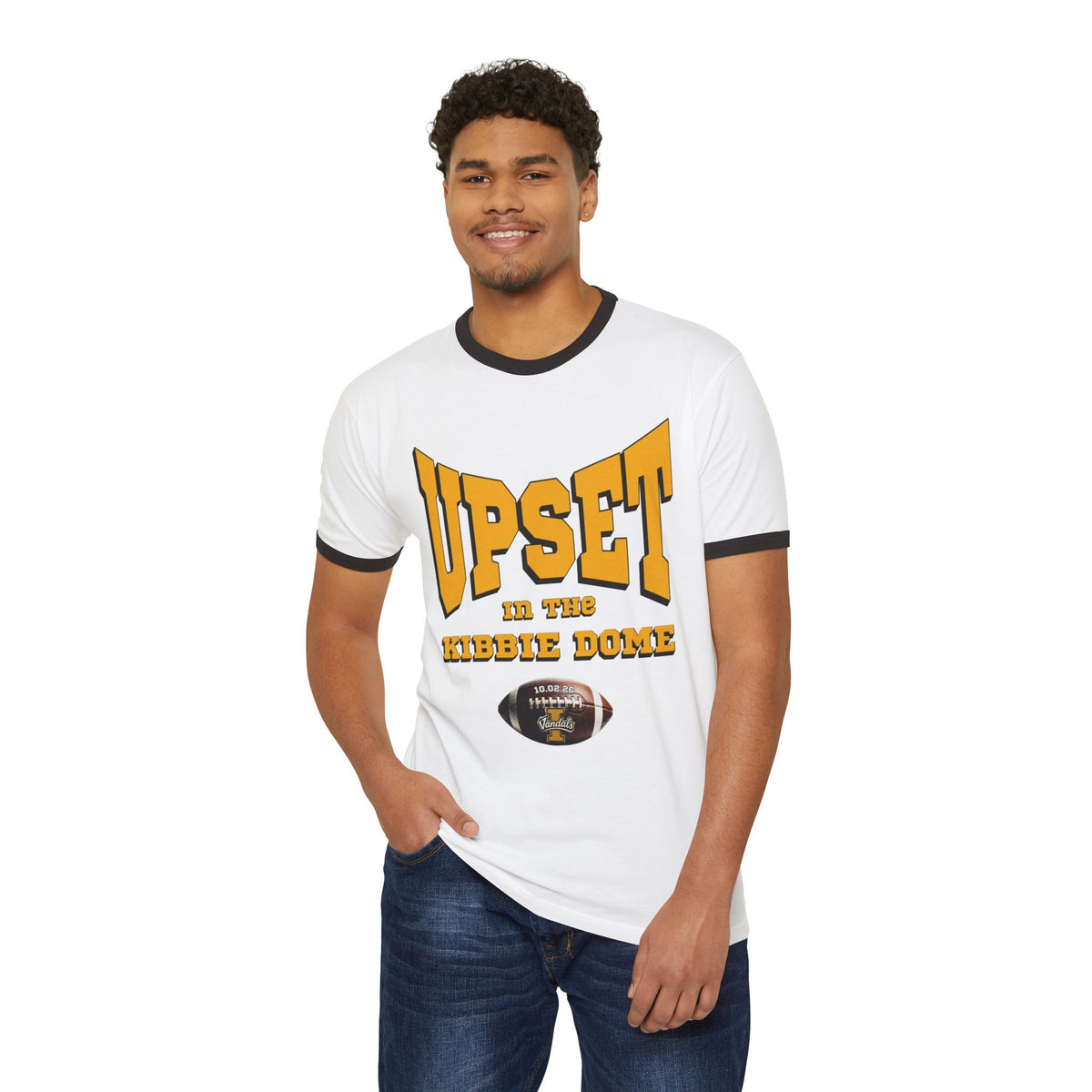 Upset in the Kibbie Dome Ringer T-Shirt | Idaho Vandals Football