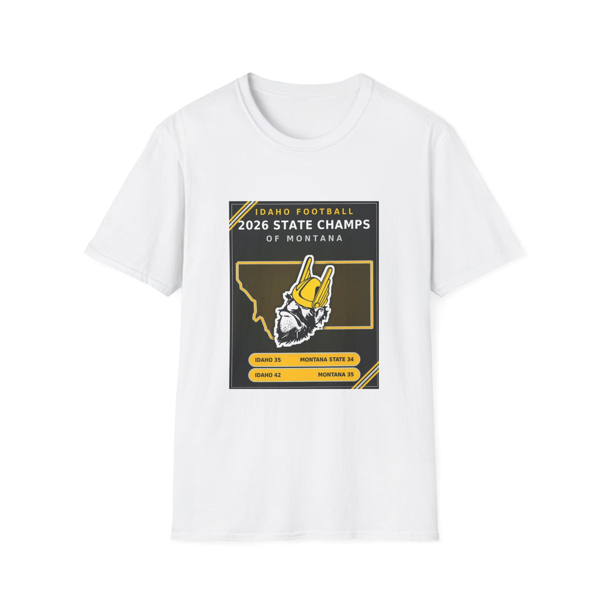 Idaho Football 2026 State Champs of Montana T-Shirt | Idaho Vandals Victory Tee