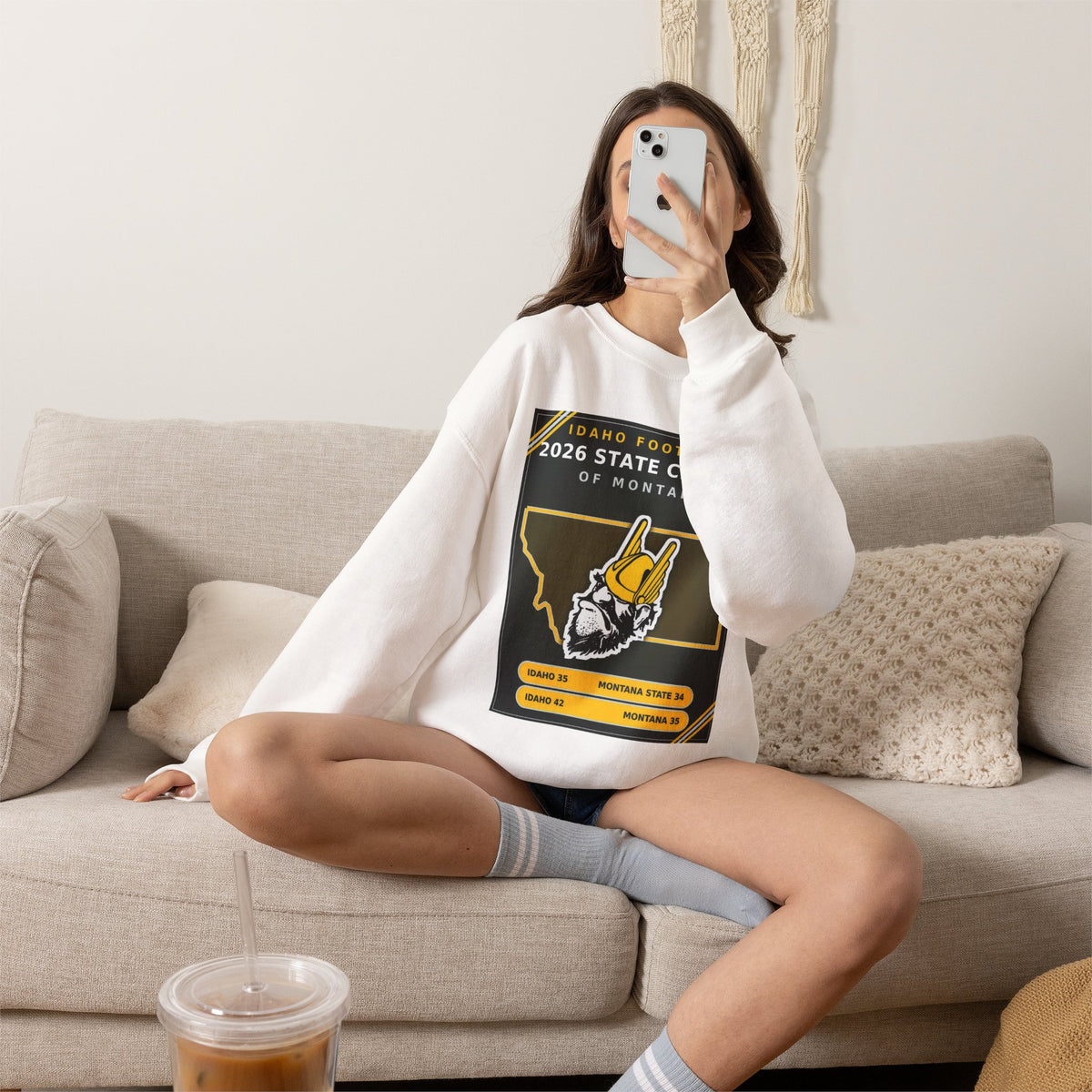 Idaho Football 2026 State Champs of Montana Sweatshirt | Idaho Vandals Victory Crewneck