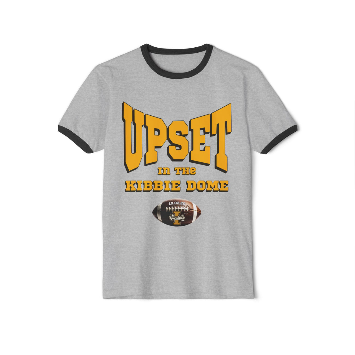Upset in the Kibbie Dome Ringer T-Shirt | Idaho Vandals Football