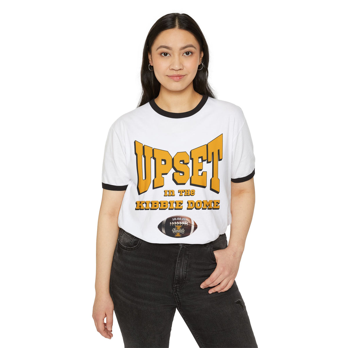 Upset in the Kibbie Dome Ringer T-Shirt | Idaho Vandals Football
