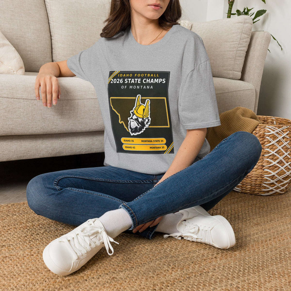 Idaho Football 2026 State Champs of Montana T-Shirt | Idaho Vandals Victory Tee