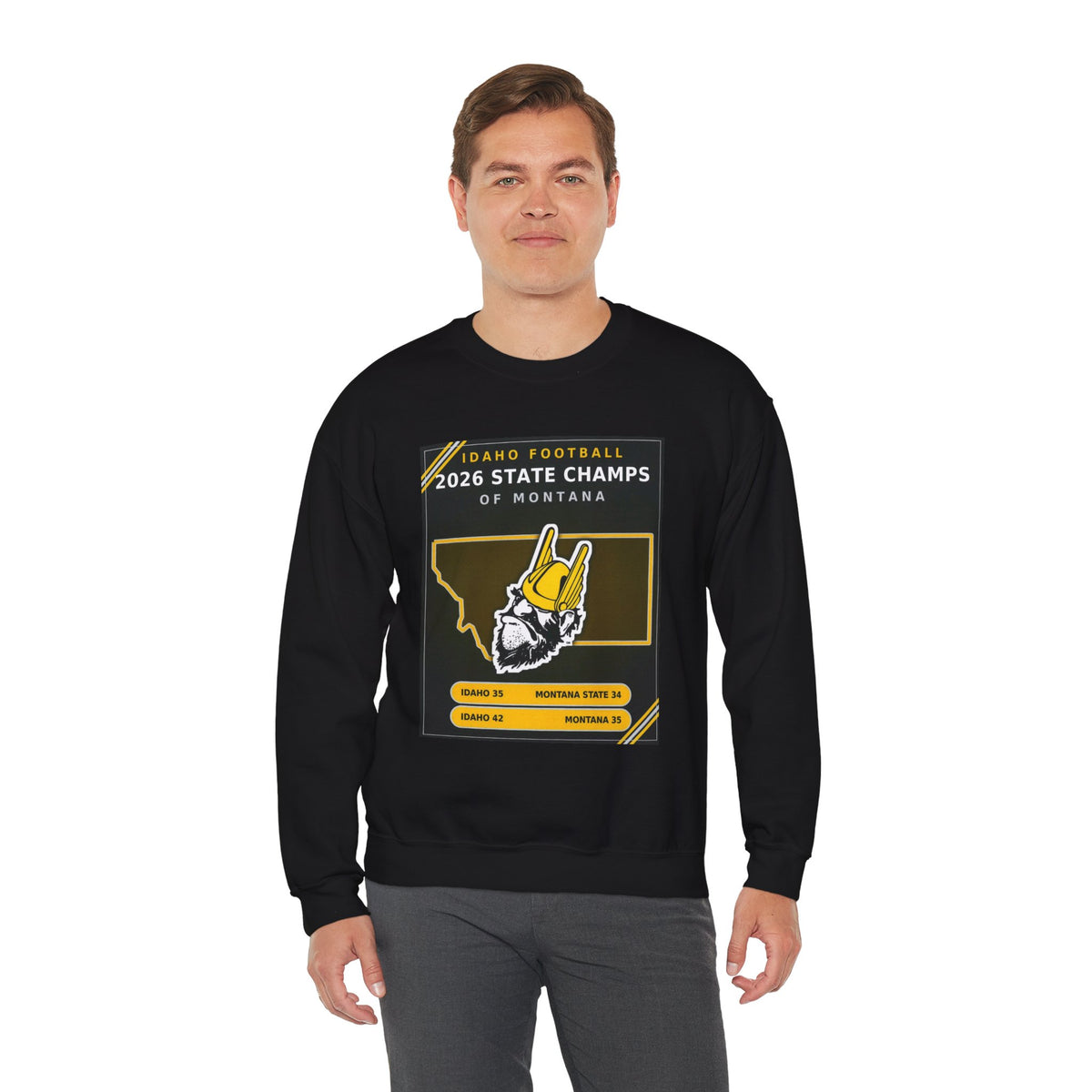 Idaho Football 2026 State Champs of Montana Sweatshirt | Idaho Vandals Victory Crewneck