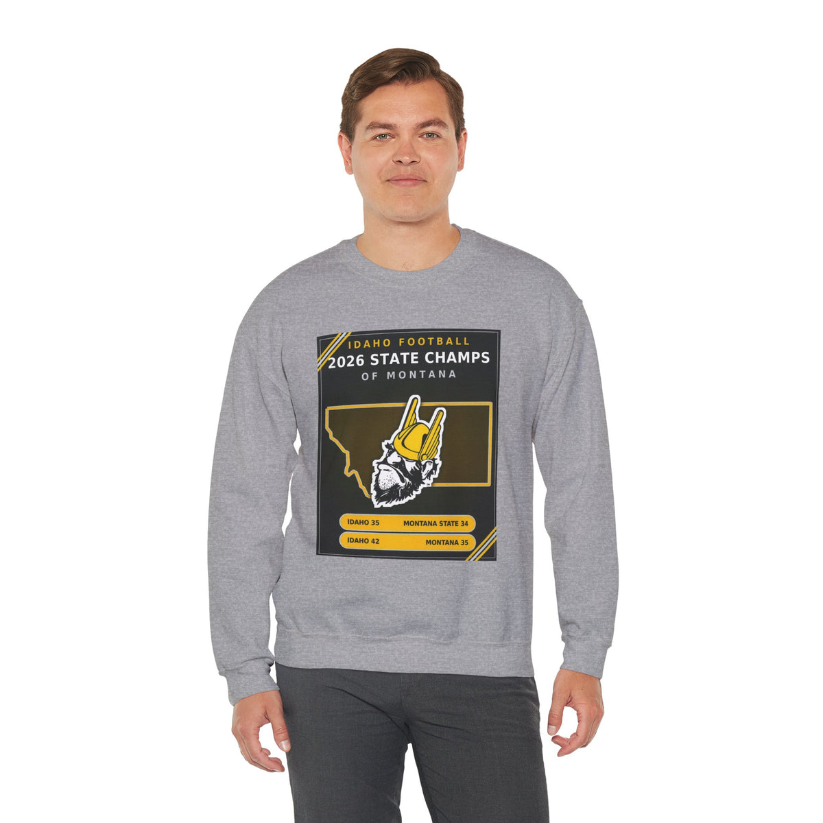 Idaho Football 2026 State Champs of Montana Sweatshirt | Idaho Vandals Victory Crewneck