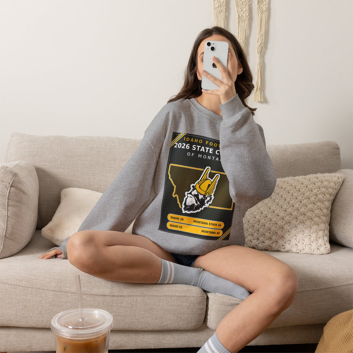 Idaho Football 2026 State Champs of Montana Sweatshirt | Idaho Vandals Victory Crewneck