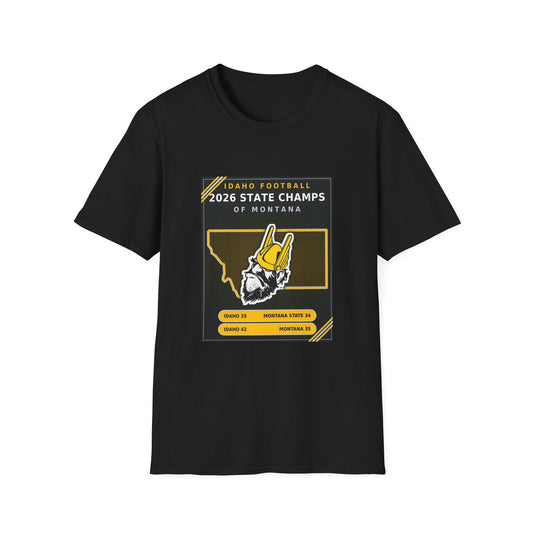 Idaho Football 2026 State Champs of Montana T-Shirt | Idaho Vandals Victory Tee
