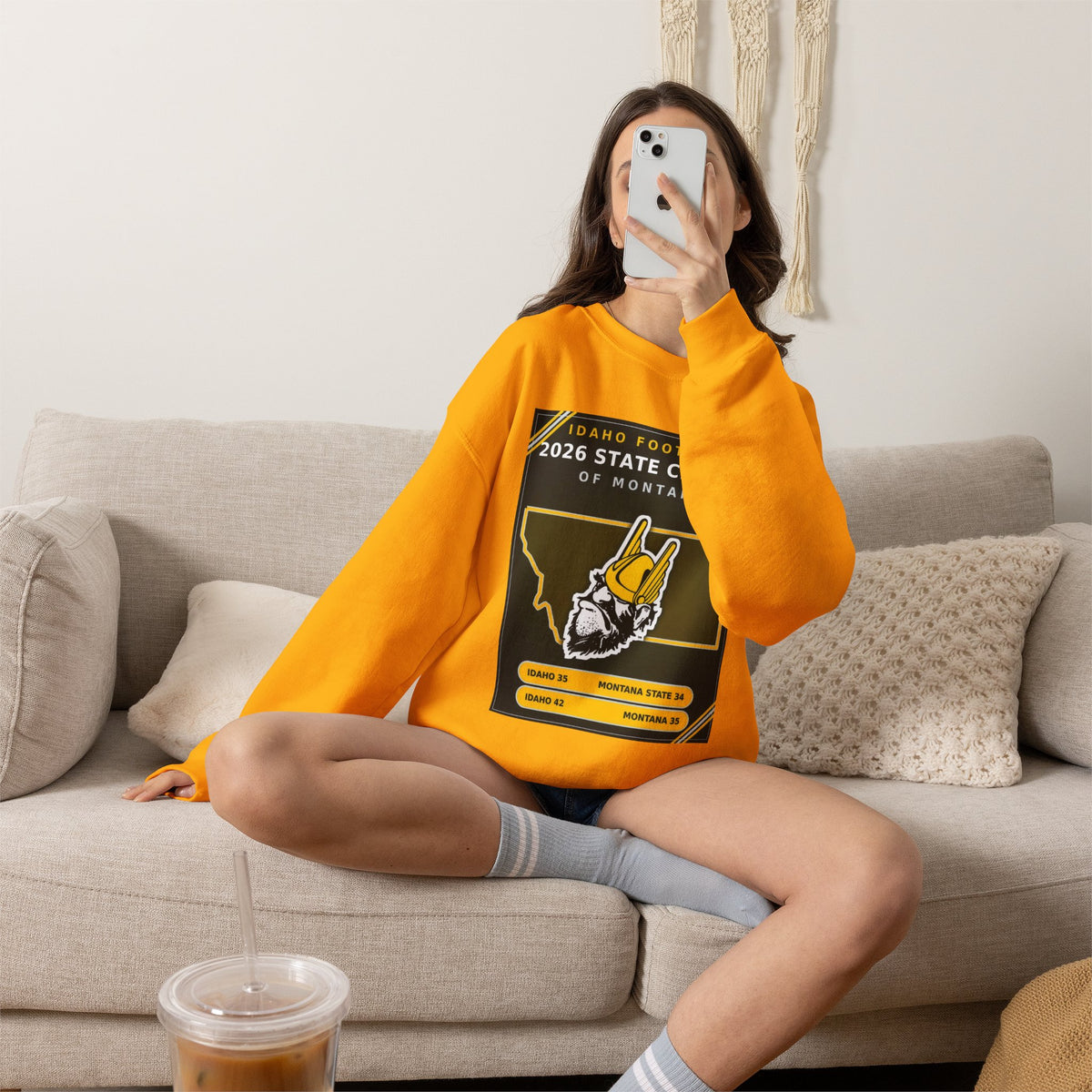 Idaho Football 2026 State Champs of Montana Sweatshirt | Idaho Vandals Victory Crewneck