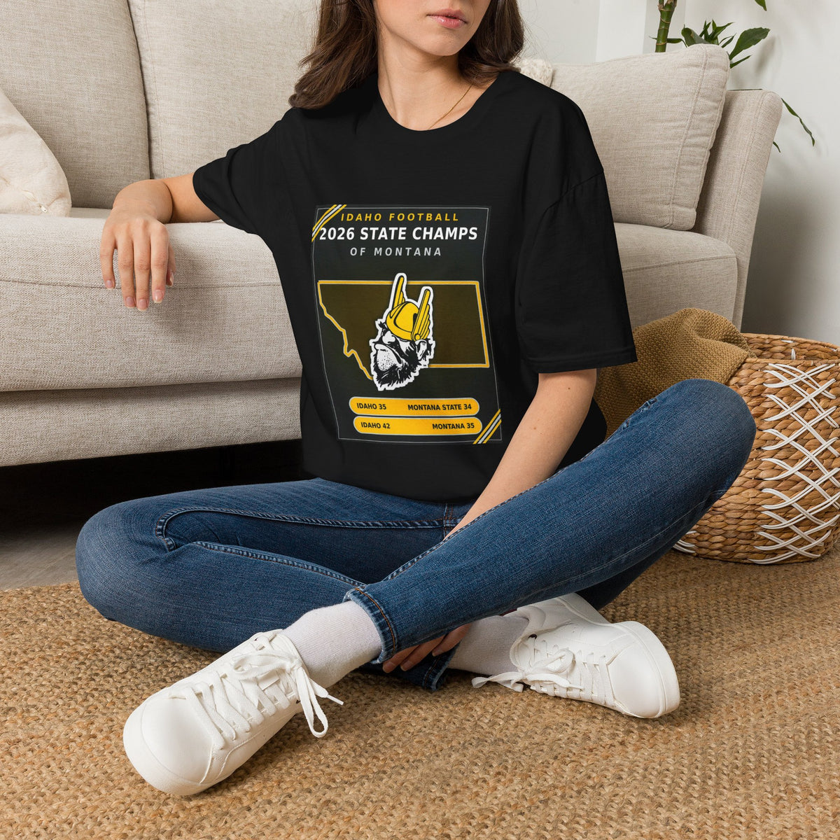 Idaho Football 2026 State Champs of Montana T-Shirt | Idaho Vandals Victory Tee