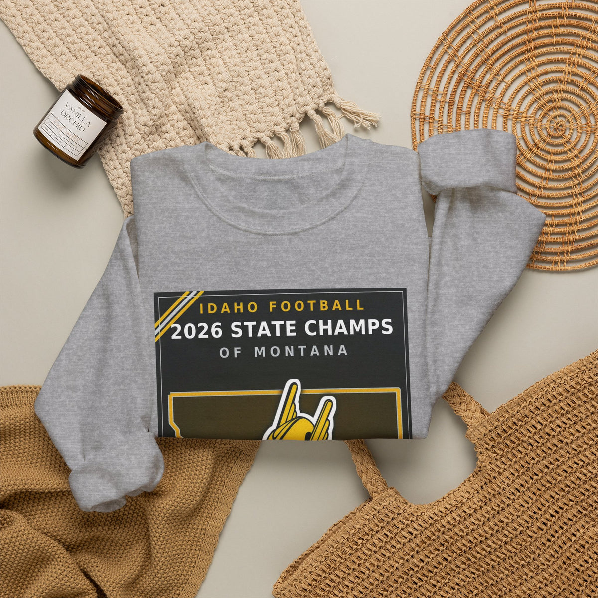 Idaho Football 2026 State Champs of Montana Sweatshirt | Idaho Vandals Victory Crewneck