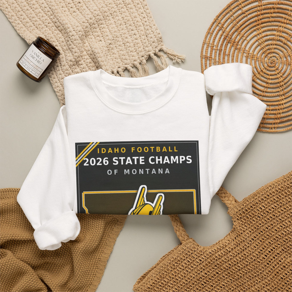 Idaho Football 2026 State Champs of Montana Sweatshirt | Idaho Vandals Victory Crewneck