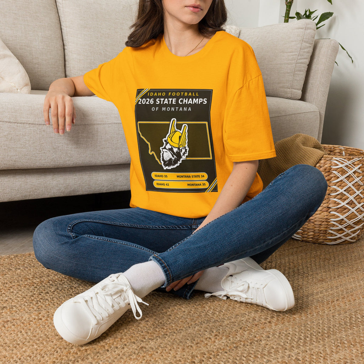 Idaho Football 2026 State Champs of Montana T-Shirt | Idaho Vandals Victory Tee